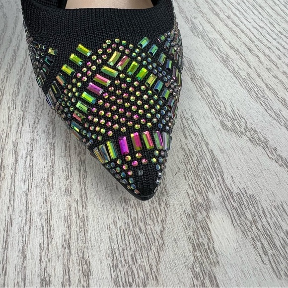Thalia Sodi Women's Kaia Bling Gem Pointed-Toe Pumps 6M Black $100 - Picture 4 of 10